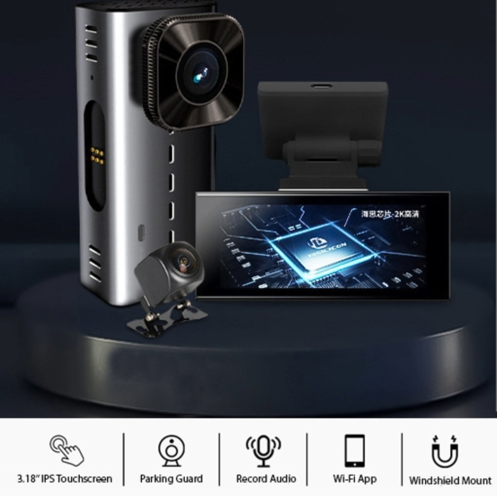 hidden dash cam front and rear