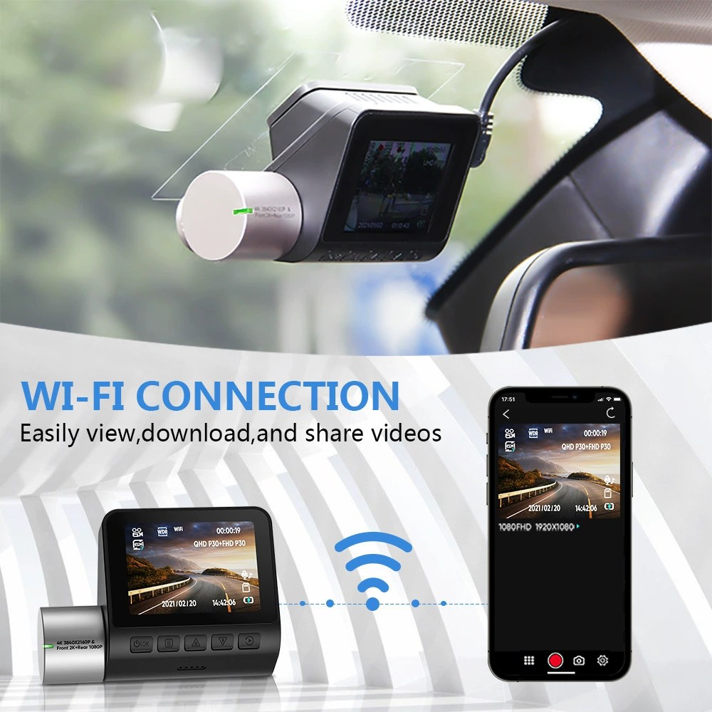 Dash Cam built-in Wi-Fi for Seamless Connectivity