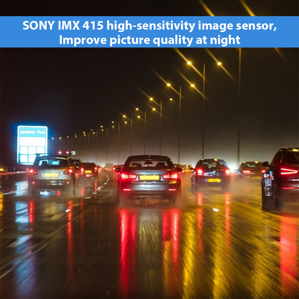 Dash Cam Superior Night Vision for Low-Light Performance