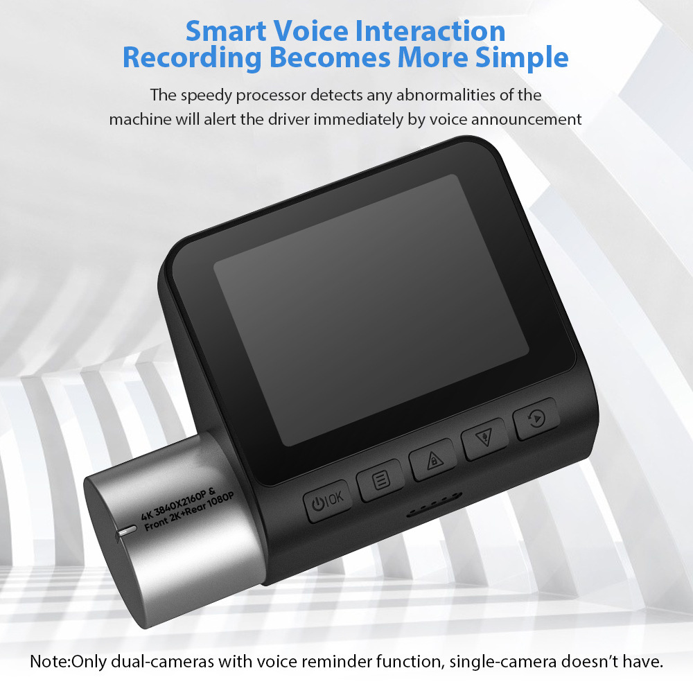G-Sensor for Automatic Emergency Recording
High-Performance Processor for Smooth Operation